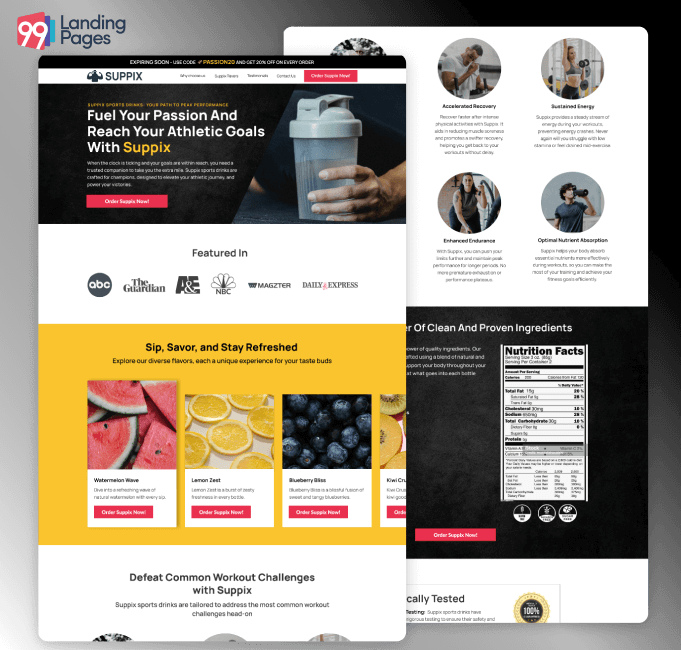 Product Landing Page Template