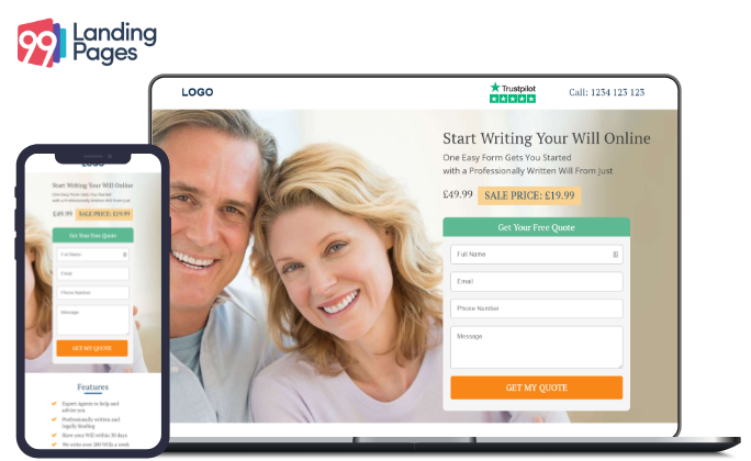 Unbounce Wills Landing Page Template