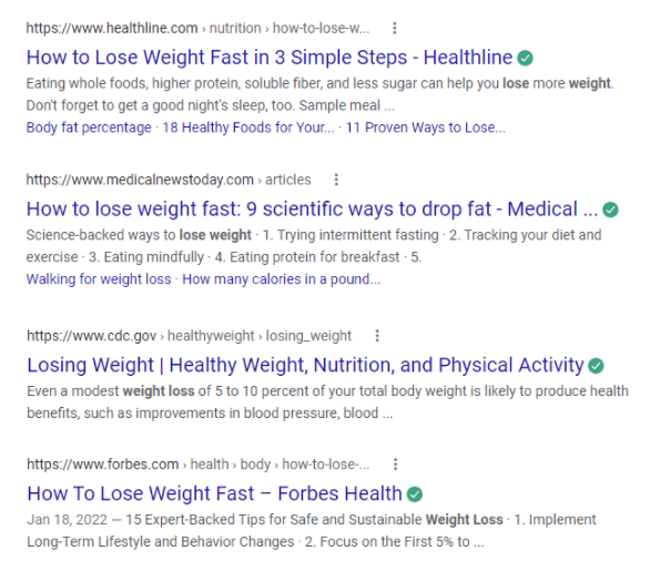 Losing Weight, Healthy Weight, Nutrition, and Physical Activity