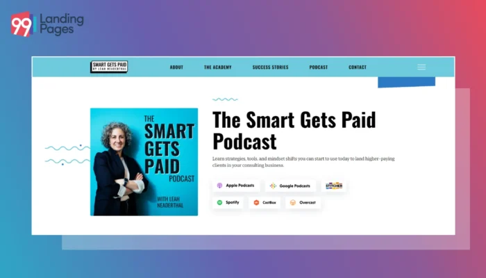 podcast-landing-page-idea about subscribing-to many platforms